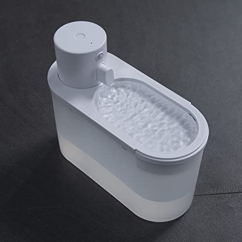 Automatic Pet Water Dispenser Fountain: Battery Powered Cordless Drinking Dispenser for Cat Dog - 68oz/2L Large Water Bowl - Ultra Quiet Smart Pump by Thermal/Motion Detection - 30~60days Battery Life