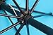 Blissun 9' Patio Umbrella Aluminum Semi-auto Autotilt and Crank Garden Parasol (Light Blue)