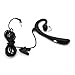Black Wired 3.5mm Behind-The-Ear Corded Mono Headset for iPhone 6 6S, Plus, 5S 5C 5 4S - Samsung Galaxy S6, S6 Edge, S5, S4, S3, S2, Mini, Active - Galaxy Note 5 4 3 2 Edge - LG G2 G3 G4 V10