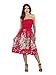 Martildo Fashion, Ladies Floral 3 in 1 Cotton Summer Dress, Red, Large (US 12-14)