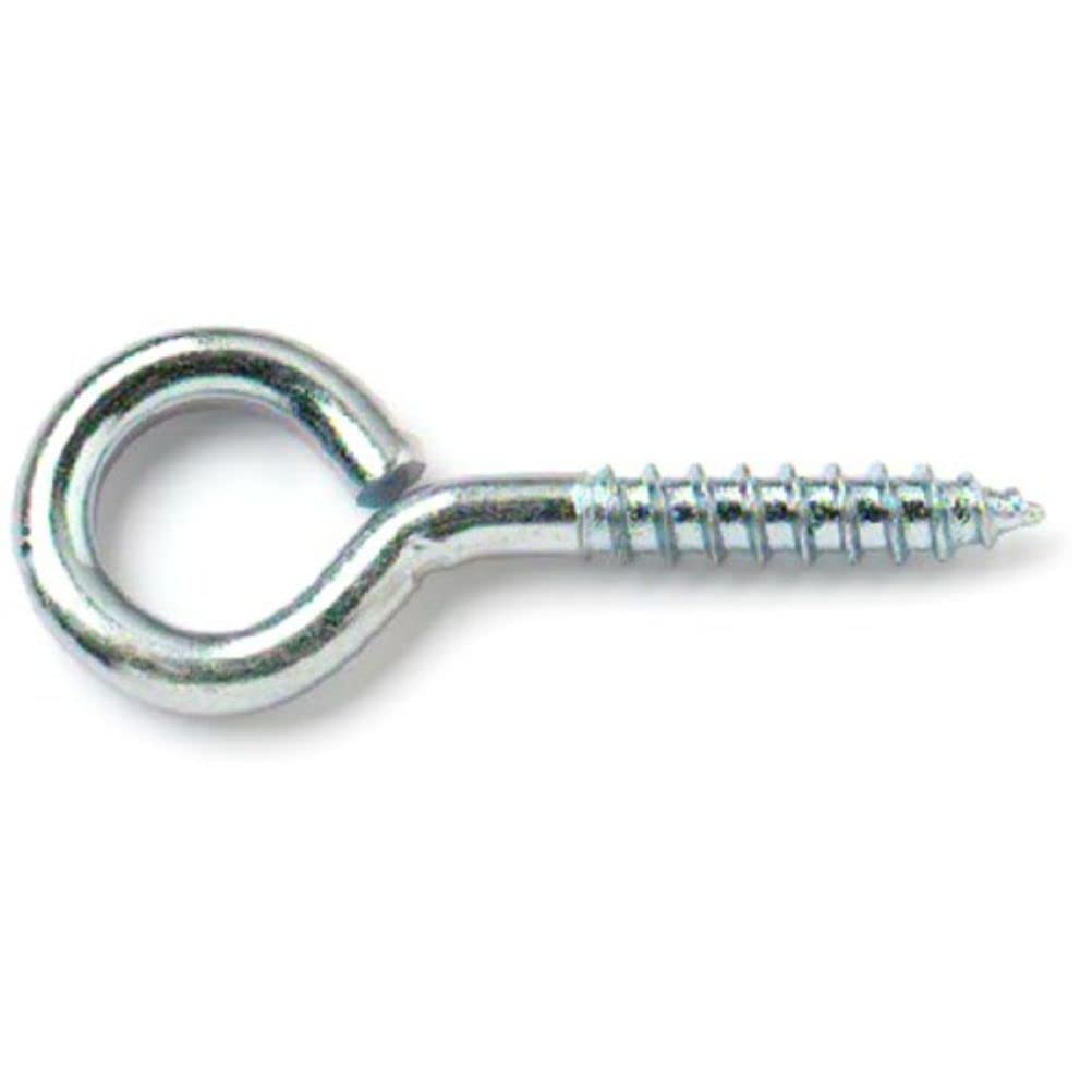 Merriway® BH01146 (4 Pcs) Zinc Plated Steel Screw-In Eyes, 65 mm (2.5/8 inch) - Pack of 4 Pieces