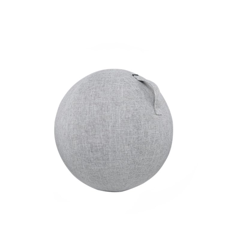 Zalati Yoga Ball Cover 21.6" Exercise Ball Protector, Breathable Cotton Linen, Grey, 21.7 inches, 1pc