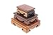 Oriental Furniture Display Stand Wooden Rectangle Rectangular Shape Solid Rosewood Wood Display Base Holder for Small Little Things Statues Items Home Decoration Include 3 Stands/Set