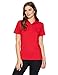 Hanes Women's Pique Polo, deep red, Large