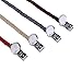 HAUTOCO 4 Pack Baby Leather Pacifier Clips, Handmade Suede Braided Leash Pacifier Teething Toy Holders for Boys and Girls