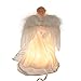 Kurt Adler UL 10-Light Angel Treetop, 9-Inch, White/Silver