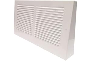 Imperial RG0314 14 x 8 2-Inch Projection Baseboard Return Grill, White