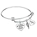 Elegant Chef A Piece of My Heart is in Heaven Mom Memories Expandable Bangle Bracelet Sympathy Gift