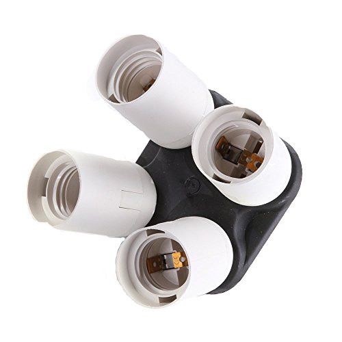 4 in1 Studio photo adapter holder with ports of Four 4 Continuous Light Bulb