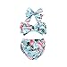 2Pcs Baby Girls Halter Bowknot Tube Top-Floral Short