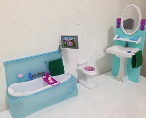 [Huaheng Toys] Huaheng Toys Barbie Size Dollhouse Furniture Bathing Fun with Bath Tub &amp; Toilet Play Set LYSB00GA7FWBO-TOYS [parallel import goods]