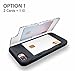 iPhone 7 Plus Case, TORU [iPhone 7 Plus Wallet Case Pattern Wood] Dual Layer Hidden Credit Card Holder ID Slot Card Case with Mirror for iPhone 7 Plus (2016) / iPhone 8 Plus (2017) - Wood Geo