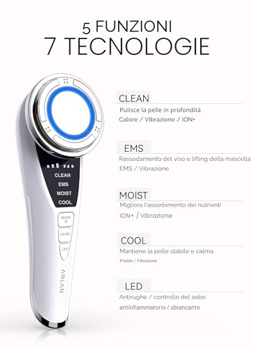 ANLAN Second Generation Anti-Wrinkle Face Massager, 5 in 1 Facial Cleansing, Deep Pores, Remove Acne, Blackheads, Anti-Aging Wrinkles Firming and Facelift