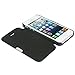 MTRONX Phone Case for Apple iPhone 5s Case, iPhone 5, Magnetic Ultra Folio Flip Slim Leather Twill Case Cover Pouch for (Black)