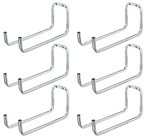 Alberts 856199 Wandhaken | wahlweise in verschiedenen Ausführungen | doppelt abgewinkelt | galvanisch blau verzinkt | Durchmesser Ø12 mm | 120 x 245 x 90 mm | 6er Set