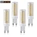 SYXKJ G9 Led Bulb, Dimmable 75W Halogen Bulb Equivalent, All New 7W G9 Bulb, 750lm AC120V Input, G9 bi-pin Base Corn Bulb,Warm White 4pack