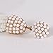 NLCAC Women's Beaded tassel earrings Long Fringe Drop Earrings Dangle White