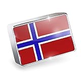 Floating Charm Norway Flag Fits Glass Lockets, Neonblond