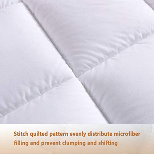 Ubauba Queen Waterproof Mattress Pad, Cotton Pillow Top Mattress Cover with Down Alternative Filling, Fluffy Mattress Topper All Season Mattress Protector