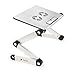Portable Adjustable Aluminum Laptop Desk/Stand/Table Vented Notebook-Macbook-Ultra Light Weight Ergonomic TV Bed Lap Tray Stand Up/Sitting-Silver