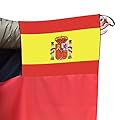 Spain Flag Cape Cloak Costume, Wearable Flag with Sleeves Classic Flag, 2 Differents Wearing Methods by DomeStar