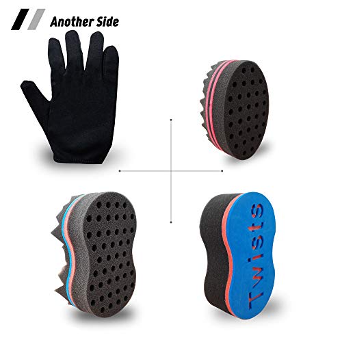 Twist Hair Sponge, Dread Sponges Brush for Men Women Curls, 3 Large