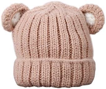 Jon Senkwok Cable Knit Hats For Baby hats Animal Beanie Hat (Pink)