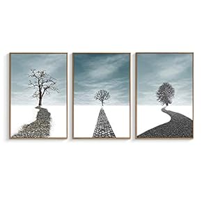 Framed for Living Room Bedroom for x3 Panels