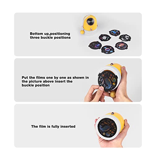 Cute Night Light for Kids Room, Rechargeable Portable Nursery Lamp, Night Light for Baby Bedroom, Multifunctional Wake Up Light, Star Projector Light & Timer Clock, Birthday Gift for Boy and Girl