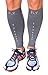 Coffee Yarn Fabric, Odor Eliminating Leg Compression Sleeve - Fly Athletix Men and Women's - Improves Circulation and Speeds Recovery - Perfect for Running, Cycling, Basketball, Training - Satisfaction Guaranteed