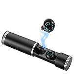 STARCARE Bluetooth True Wireless Earbuds with Microphone, Sport in-Ear Cordless Earphones with Charging Case for Running, HiFi Stereo Sleep Earbuds for iPhone, Android, up 15 Hours Playtime (Black)