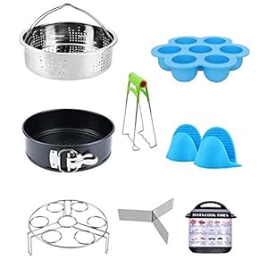 KOET Stoommand Rack 8 Stks voor Instant Pot Elektrische Snelkookpan Roestvrij Staal Accessoires Set voor Stomen Groenten…