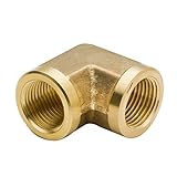 Legines 1/4" NPT Female x 1/4" NPT Female Brass Elbow Fitting, Forged 90 Degree Female Elbow (Pack of 2)