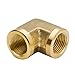 Legines 1/4" NPT Female x 1/4" NPT Female Brass Elbow Fitting, Forged 90 Degree Female Elbow (Pack of 2) primary