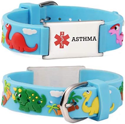 linnalove Cartoon Medical Alert id Bracelets for boy & Girls,Kids