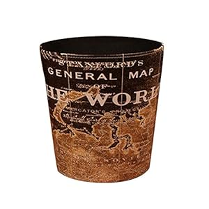 MADHEHAO Vuilnisbak Ronde grote vuilnisbak voor huishoudelijk gebruik Eenvoudige onbedekte vuilnismand Retro prullenmand…