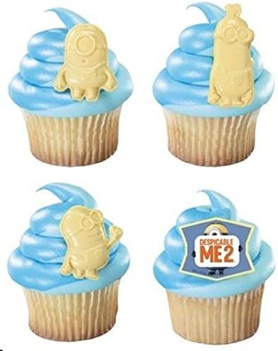 12 Despicable Me 2 Minions Cupcake Ring Decoration party Yellow Baker
