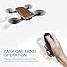 Noiposi RC Drone Quadcopter JJR/C H47 Elfie Foldable Selfie Pocket Drone Gravity Sensor Mode One hand Remote Control Mini Quadcopter with 2.0MP 720 HD Camera (Brown)