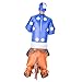 Blue Jockey Horse Racing Inflatable Costume for Adults (One Size)
