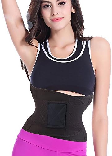 Xtreme Power Belt Waist Trimmer with Sample of Sweat Workout Enhancer gel Black M