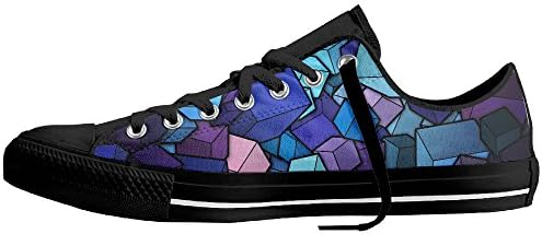 Yylook Unisex Cubes Art Casual Low Top Lace Up Skateboard Shoes 40