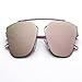 Elegant Metal Reflection Mirror Frame Sunglasses (Rose Gold)