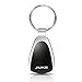 Au-Tomotive Gold, INC. Tear Drop Metal Key Ring for Nissan Juke (Black)