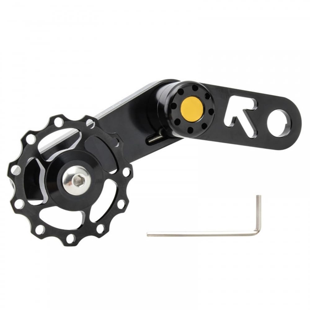 Aluminum Alloy Bike Chain Tensioner & Single Speed Adjuster - Rear Derailleur Chains Guide for Road & MTB Racing