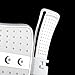 AKDY 9 Inch 4-Spray Multi-Function Rainfall Shower Head & Shower Wand Combo (Chrome - 1.8 GPM)