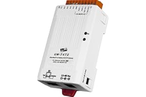 ICP DAS USA ICP-GW-7472 Ethernet/IP to Modbus RTU/Modbus TCP PoE Gateway, Compatible with Allen Bradley Modules.