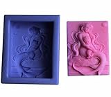 Allforhome 3" Mermaid Craft Art Silicone Soap mold Craft Moulds DIY