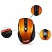 EagleTec MR5M2509 2.4GHz Wireless Optical Mouse, Switchable DPI 1000/1500/2000,5 Buttons, Nano USB Receiver (Metallic Orange Color)