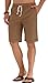 NITAGUT Men's Linen Casual Classic Fit Short (S(US 32-34), 03 Dark Khaki)