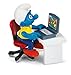 Schleich Smurf with Laptop Toy Figure